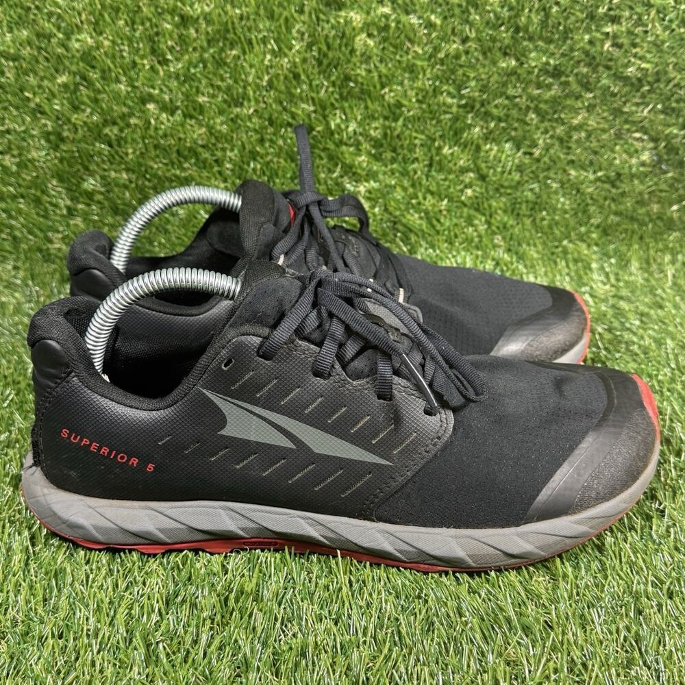 Altra Superior 5 Mens 8.5 Us Trail Running Shoes Black Mesh Athletic Sneaker